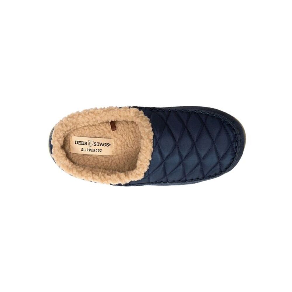 DEER STAGS Mens Navy Quilted Comfort Alma Round Toe Slip On Slippers Shoes 7 M - Picture 3 of 4